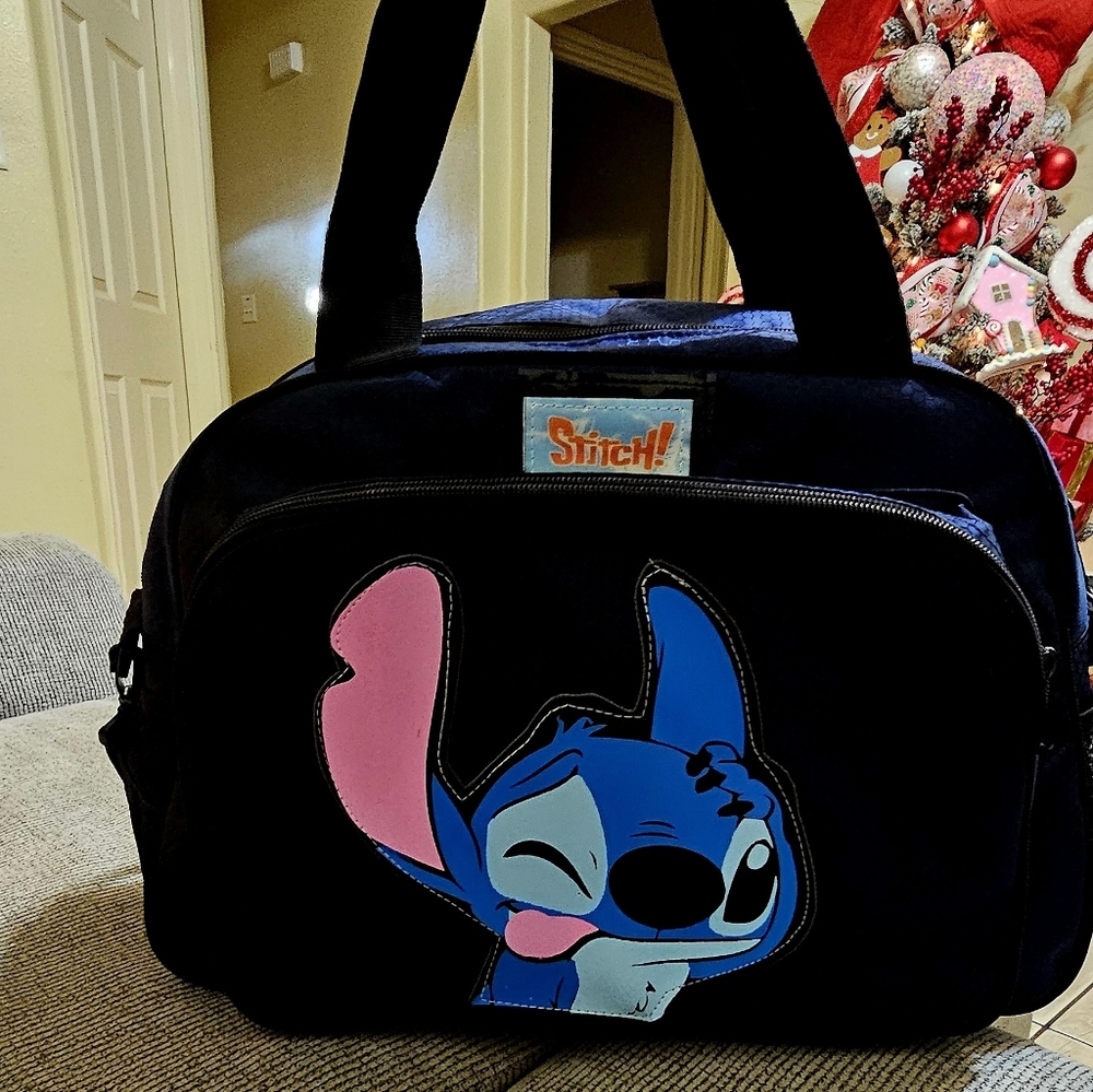 Stitch Character Black and Blue Bag